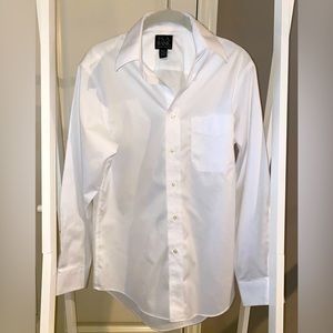 Jos. A. Bank Travelers Slim White Long-Sleeve Button Down Dress Shirt. 15 / 32.